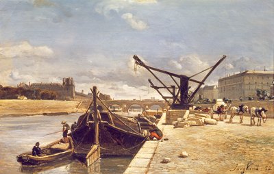 Veduta del Pont Royal, Parigi da Johan Barthold Jongkind